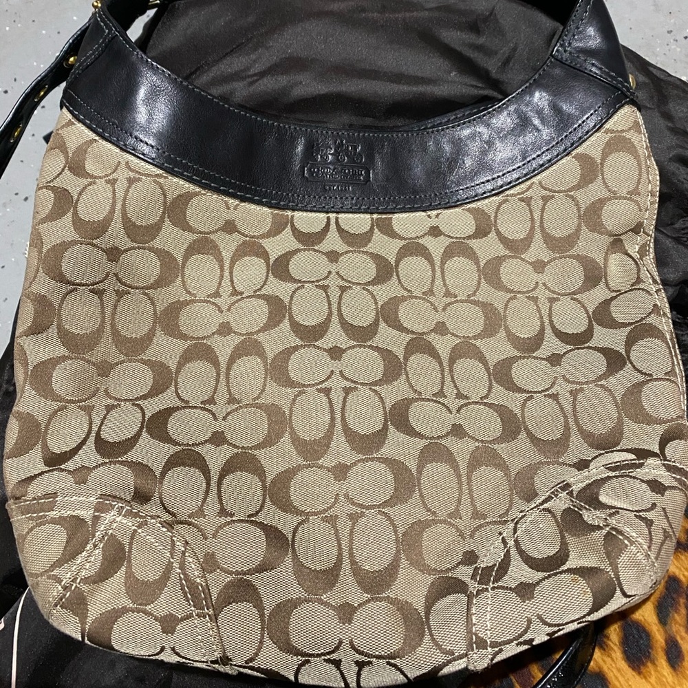 Coach Signature purse, wallet and checkbook cover